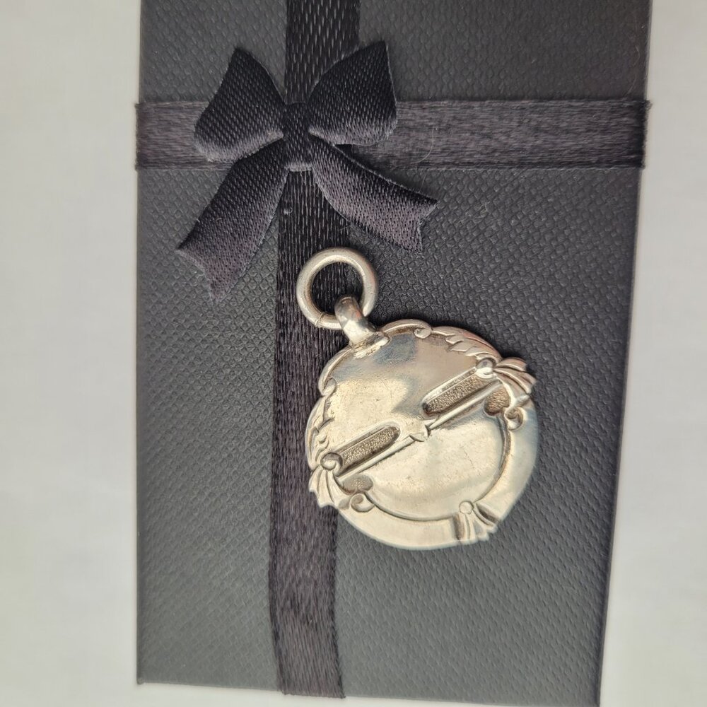 Antique Sterling Pendant Watch Fob 1924 Birmingham England - Picture 5 of 15
